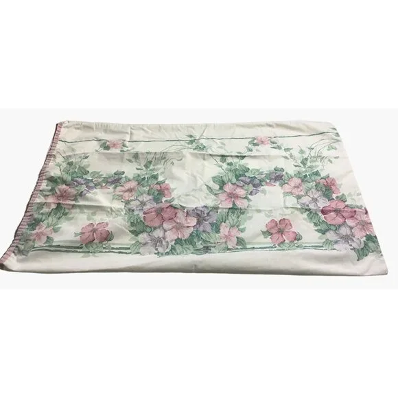 2 Sanderson Floral Standard Pillowcases Pink Lavender Flowers Floral 30" x 19" - Picture 6 of 8